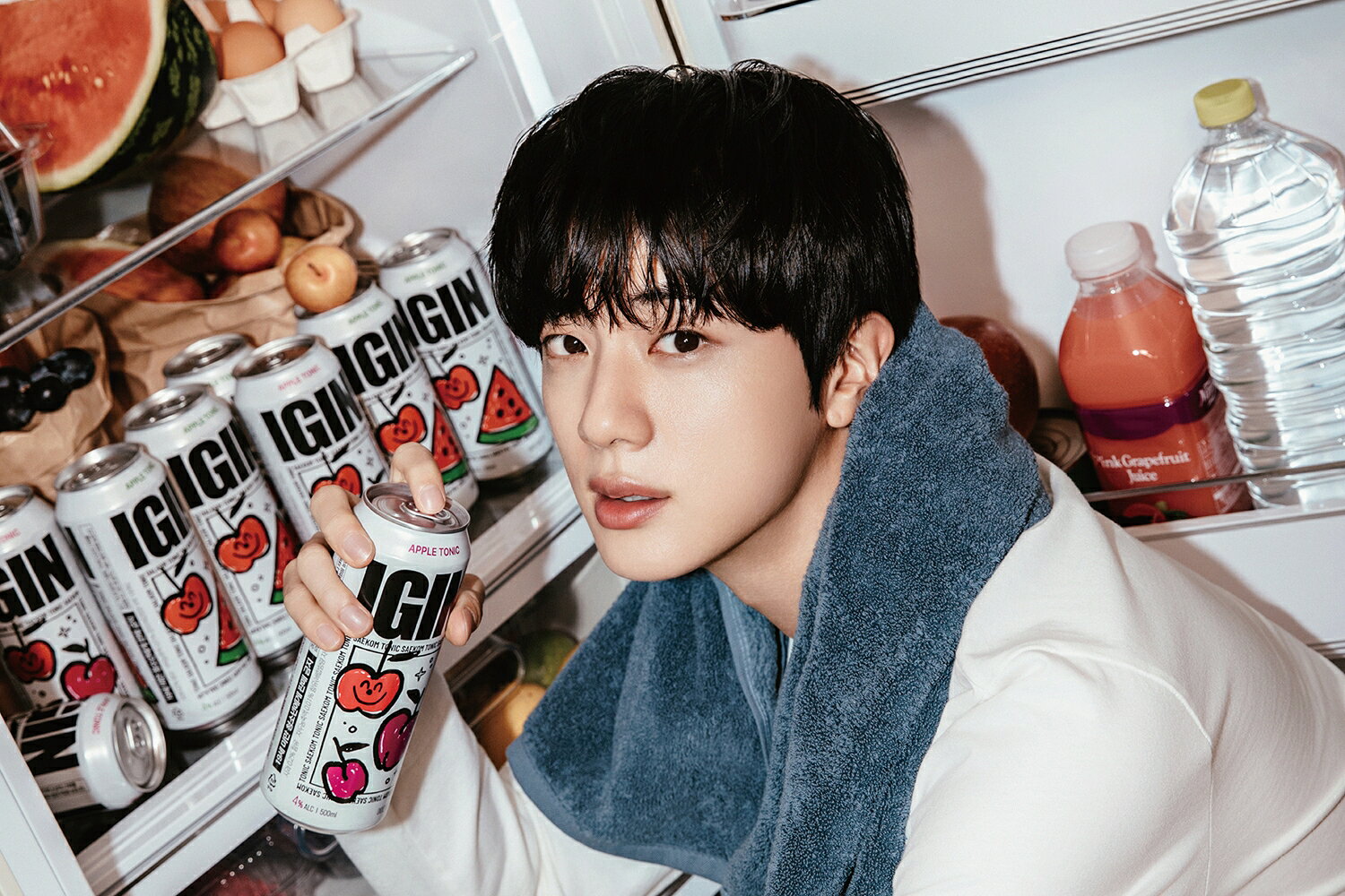 IGIN APPLE TONIC BTS JIN 3点セット BTS・JINがアンバサダーを務める「IGIN」缶タイプがローソンで