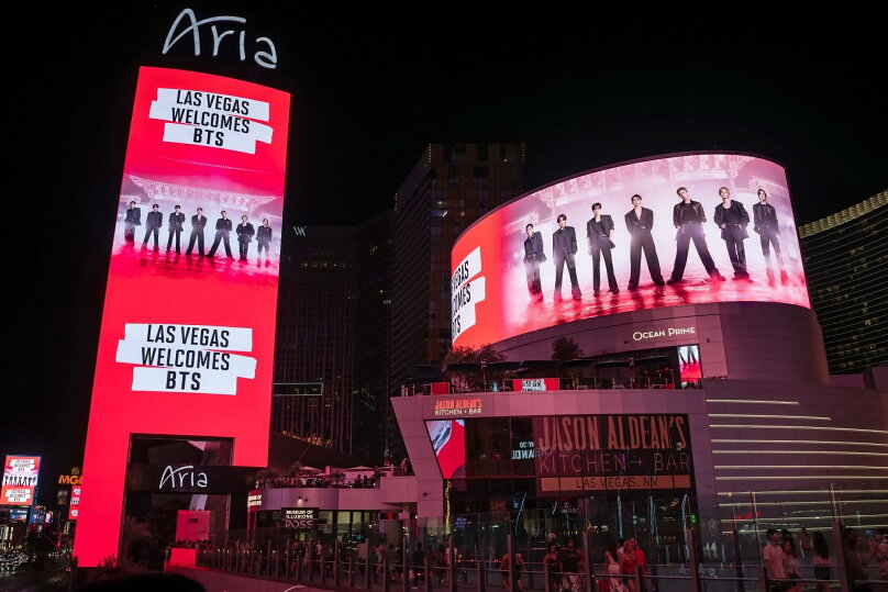 「BTS THE CITY ARIRANG - LAS VEGAS」の様子