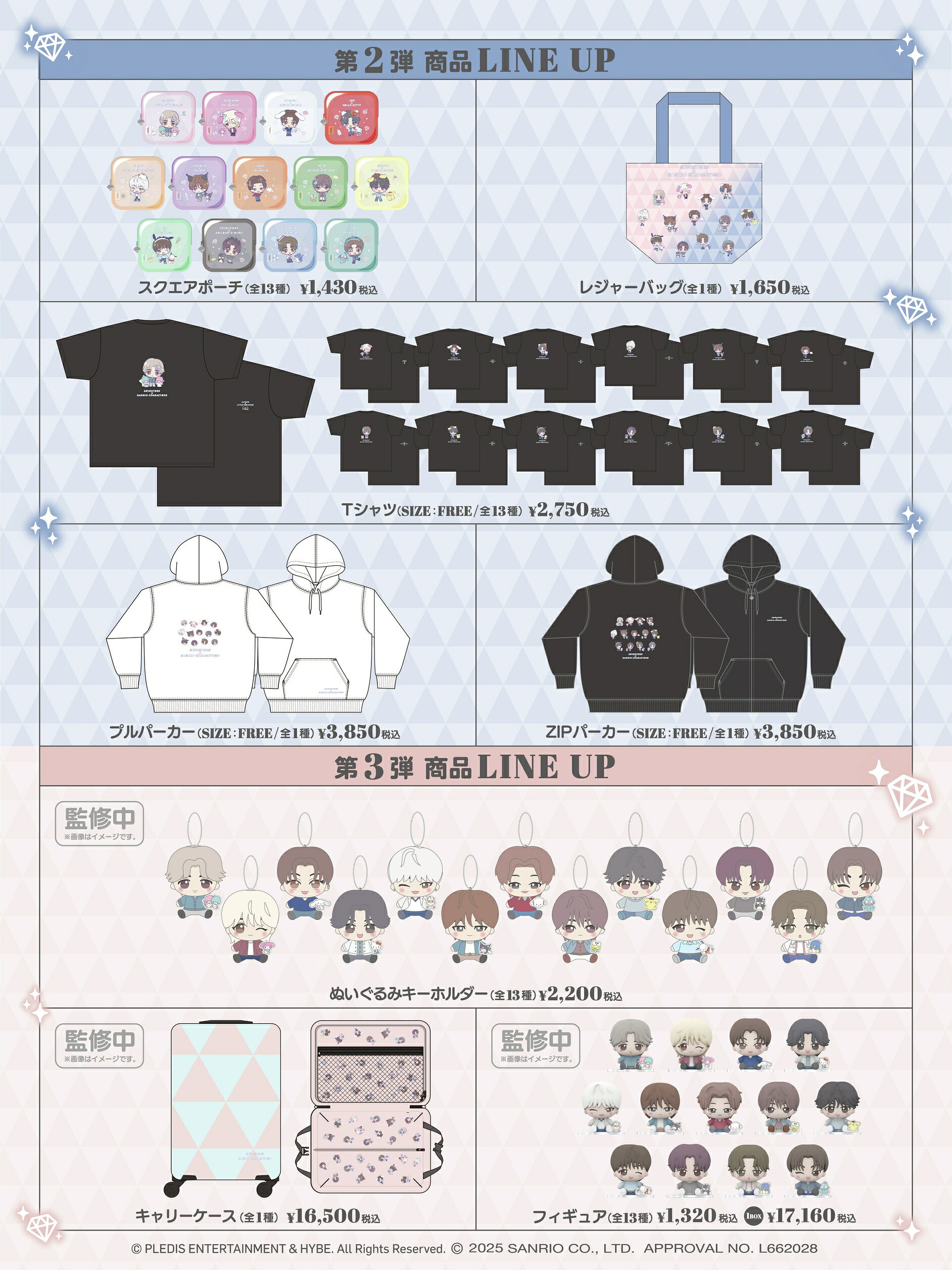 SEVENTEEN×サンリオコラボ、第2弾、第3弾の事前予約スタート