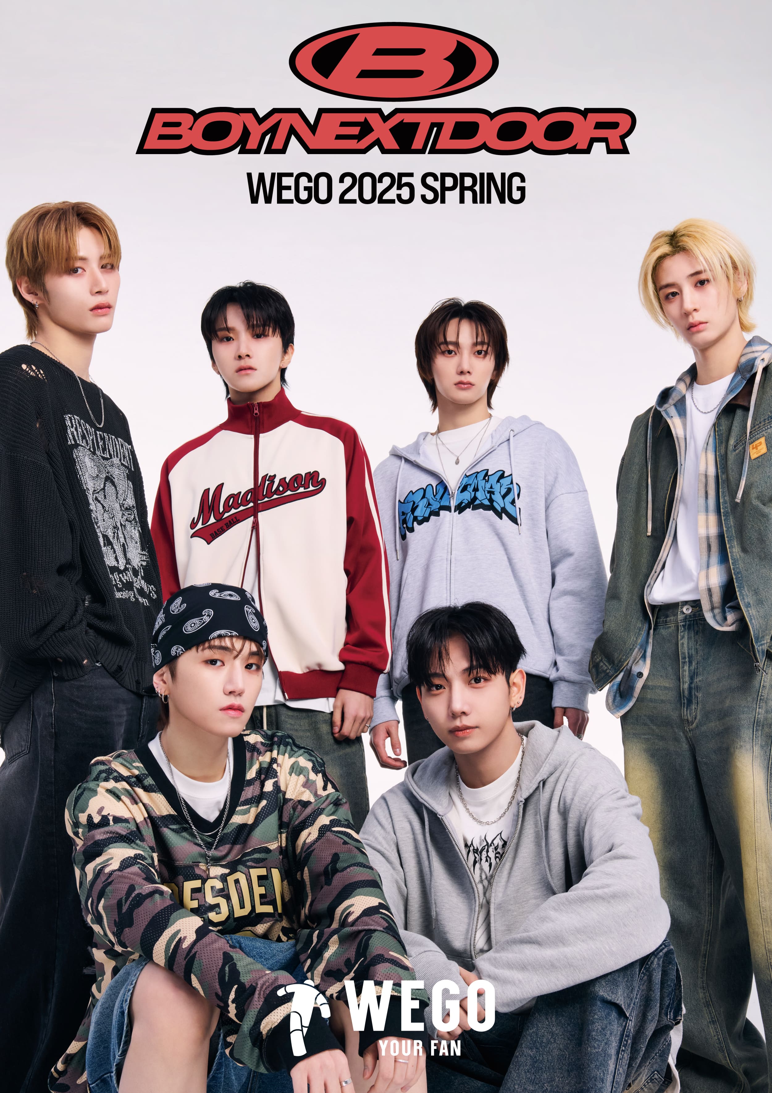 BOYNEXTDOOR×WEGO、夏ビジュアル公開！ 新アイテム購入でフリー